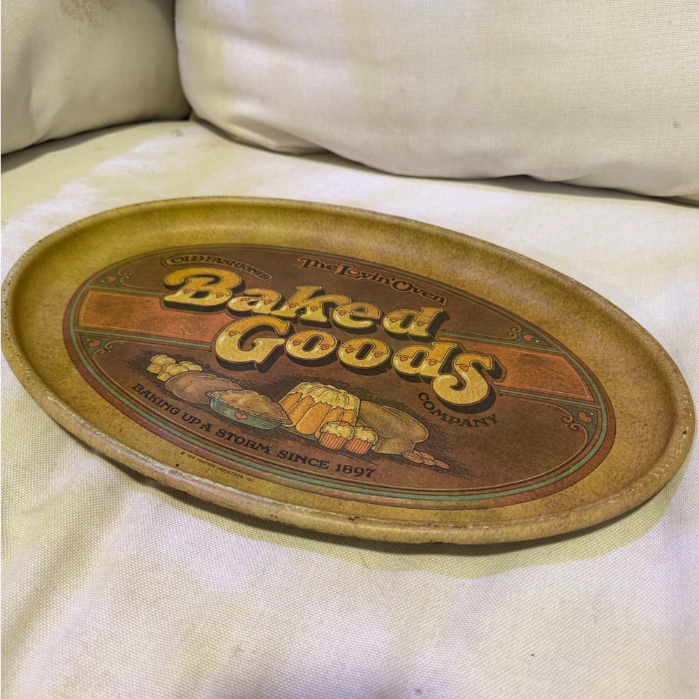Rustic Brown Baked Goods Oval Plate